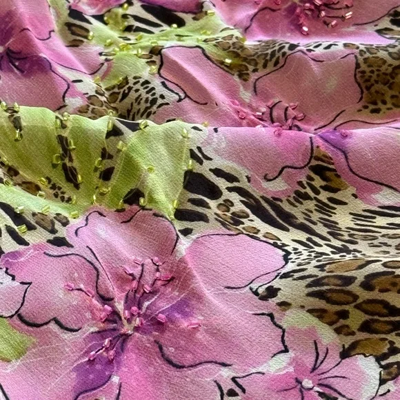 Robbie Bee Vibrant Floral and Leopard Print Dress - Picture 8 of 12